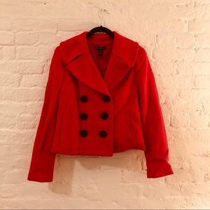INC Red Peacoat